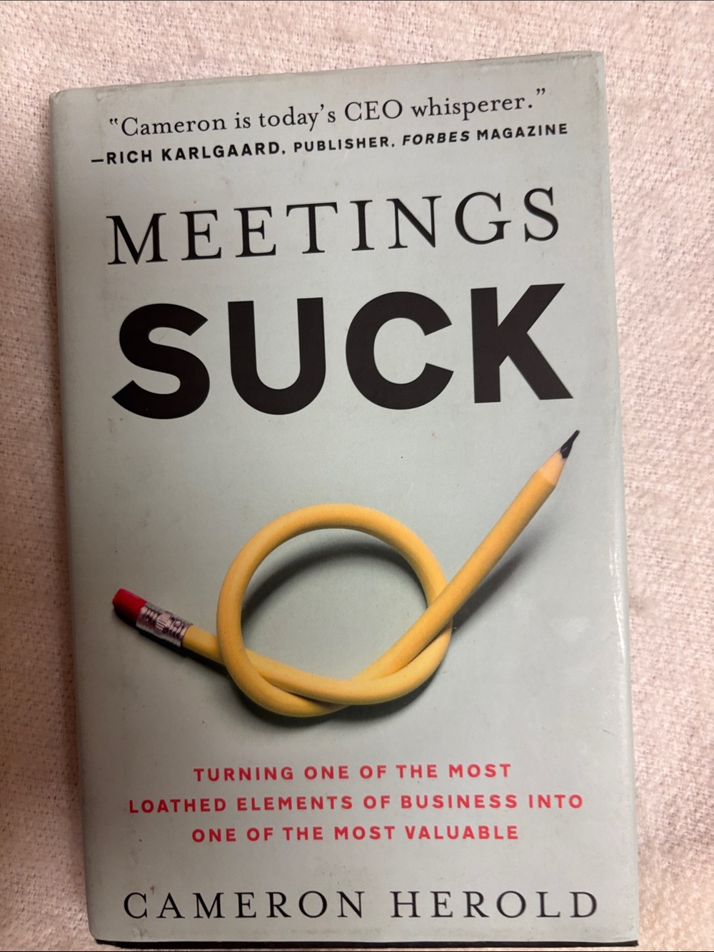 MEETINGS SUCKS Turning One of the Most Loathed…Hardback Book Cameron Herold